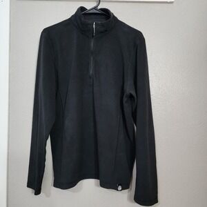 REI Women's 3/4 Zip Fleece Top Black Pullover Size Medium